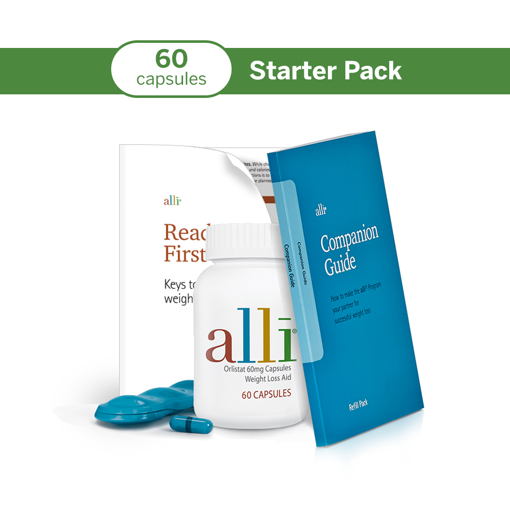 Alli Orlistat Diet Weight Loss Supplement Capsules Starter Pack 60mg 60