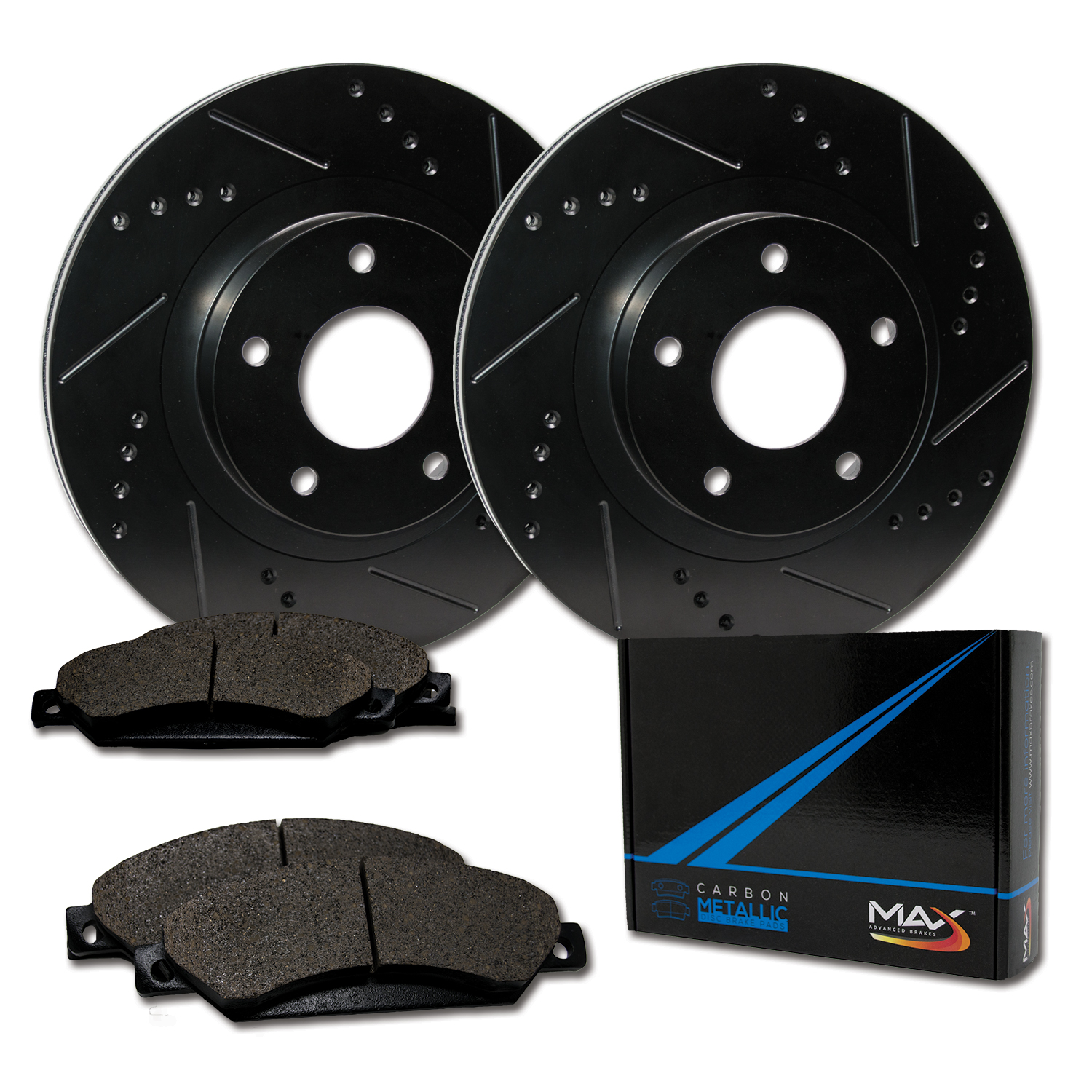 Max Brakes Front Elite Brake Kit TA053581 Fits 2013 13 Dodge Grand Caravan w/302mm Front Rotor