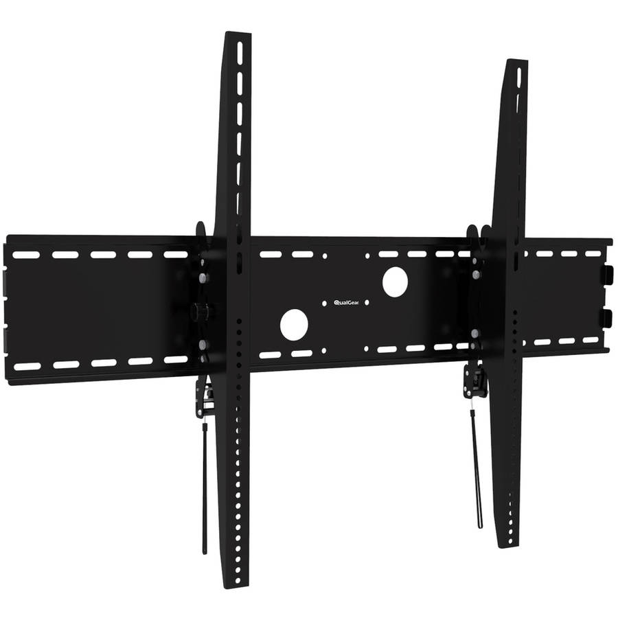 QualGear Heavy-Duty Tilting TV Wall Mount For Most 60''-100'' Flat Panel and Curved TVs, Black