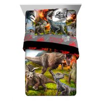 Universal Jurassic World 2 'Eruption' Kids Bedding Twin or Full Comforter with Sham, 2 Piece