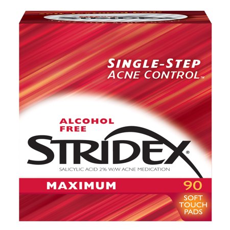 (2 pack) Stridex Maximum, Acne Medication Pads, 2% Salicylic Acid, 90