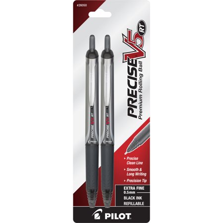 Pilot Precise V5 Rt Premium Rolling Ball Pen, Extra Fine Point, Black 