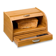 Bread Box Honey Can Do Bamboo Bread Box With Roll Top Er And Cutting Board