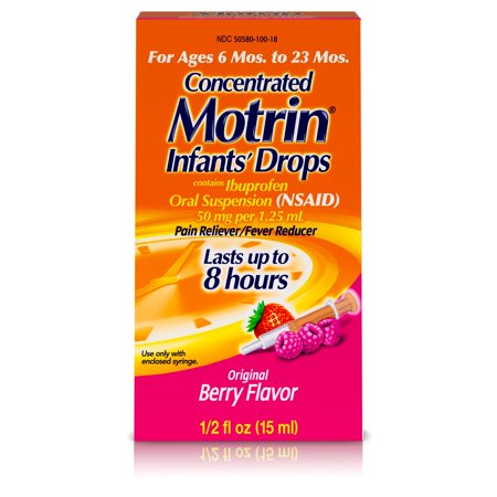 Infants' Motrin Concentrated Drops, Fever Reducer, Ibuprofen, Berry Flavored.5
