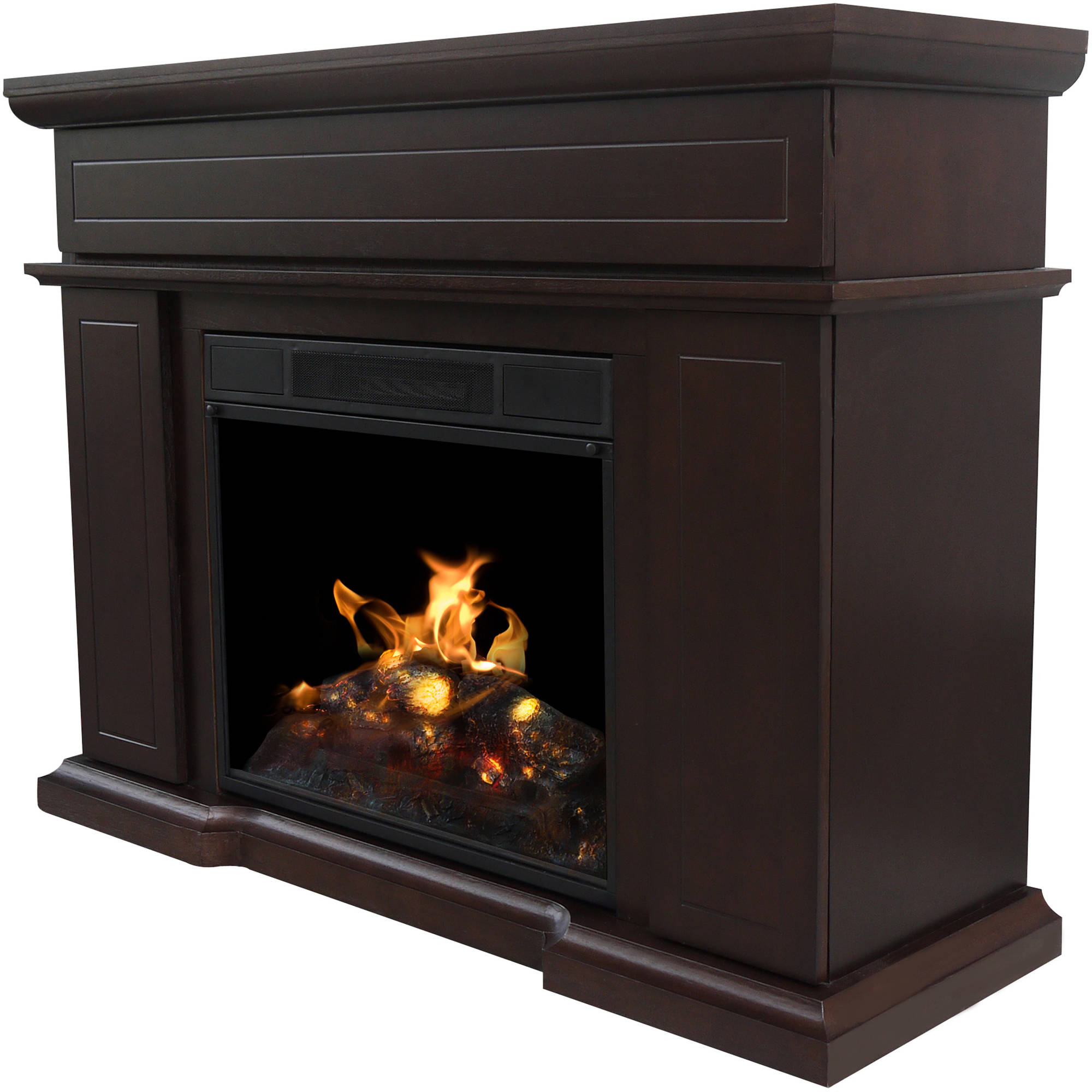 Décor Flame Yellowstone 46'' Media Fireplace, for TVs up to 55'', Dark Chocolate