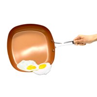 Gotham Steel 9.5 in Square Frying Pan, Copper, As Seen on TV
