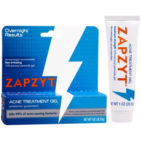 Zapzyt Acne Treatment Gel Clears Acne, Pimples, and Blackheads Fast, 1 Oz,