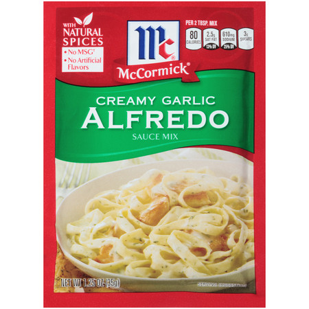 (4 Pack) McCormick Creamy Garlic Alfredo Sauce Mix, 1.25
