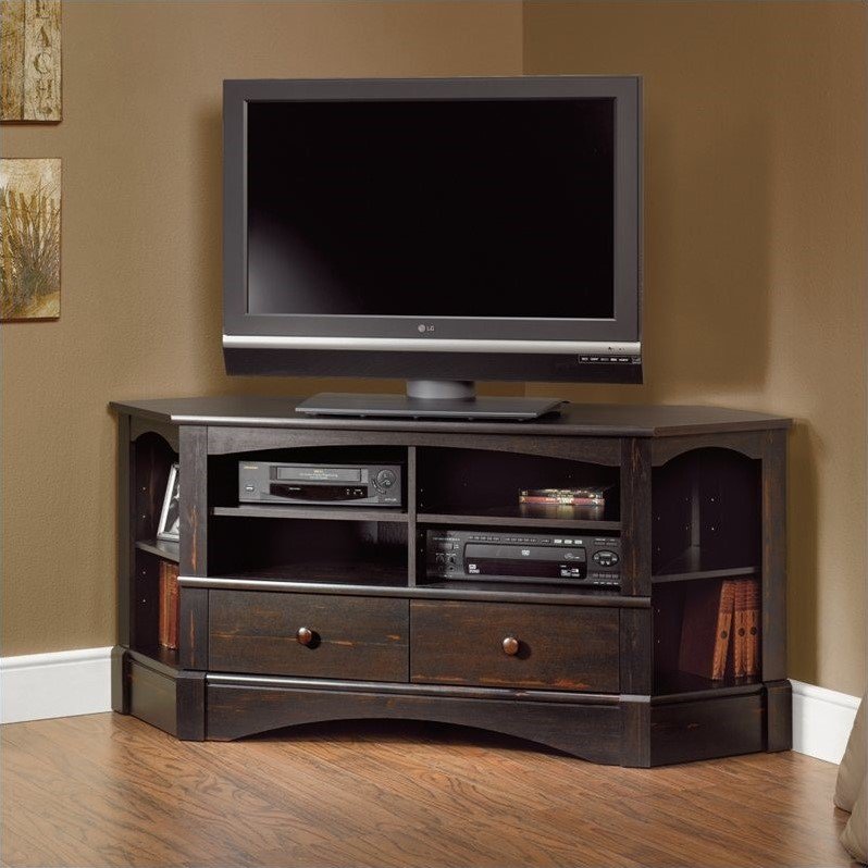 Sauder Harbor View Corner Entertainment Credenza for TVs up to 42'' in Multiple Finishes