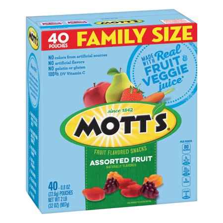 (2 Pack) Mott's Medleys Fruit Snacks Family Size 40 Pouches 0.8 oz (Best Snacks For Low Blood Sugar)