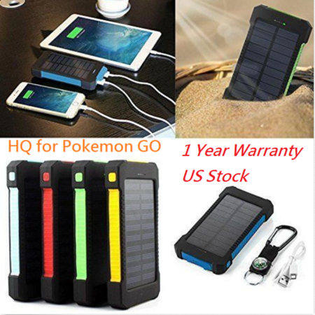 Waterproof 600000mAh Dual USB Portable Solar Battery Charger Solar Power Bank for iPhone, Mobile Cell