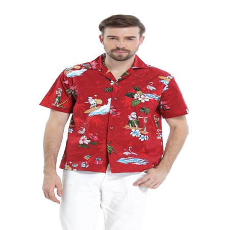 Aloha Shirt Island Decor - Hawaii Hangover Men's Hawaiian Shirt Aloha Shirt Christmas Shirt Santa Red