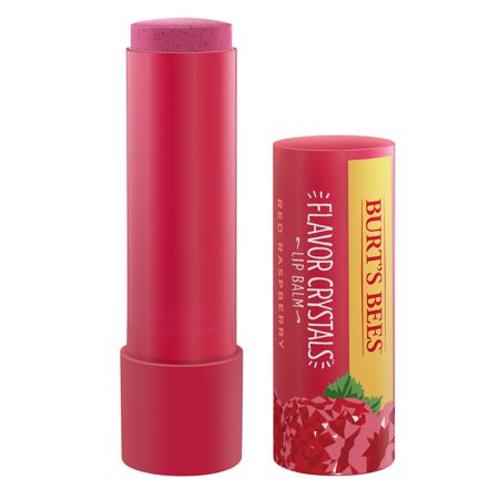 - Burt's Bees Flavor Crystals 100% Natural Lip Balm, Red Raspberry with Beeswax & Fruit Extracts - 1 Tube