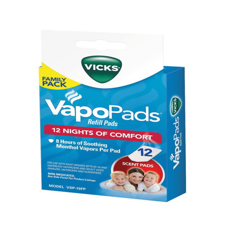 Asthma Symptoms - Vicks VapoPad Family Pack 12 Pack, VSP19-FP