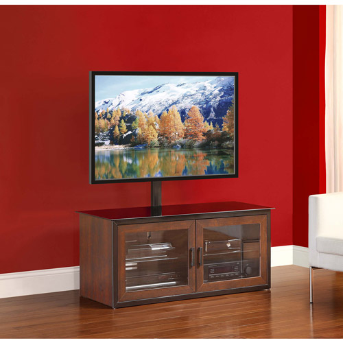 Whalen Brown Closed Door 3-in-1 TV Stand for TVs up to 52''