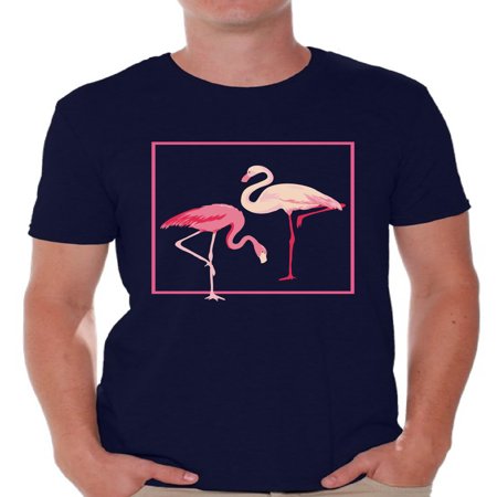 Awkward Styles Flamingo Love Tshirt for Men Vintage Flamingo Shirt Flamingo Summer T Shirt Flamingo Gifts for Him Flamingo Lovers Beach Party Outfit Retro Flamingo T-Shirt Pink Flamingo