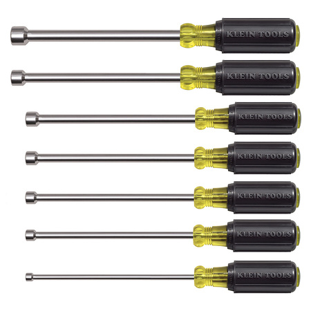 Klein Tools 647M Magnetic Nut Driver Set 6-Inch Shafts, 7