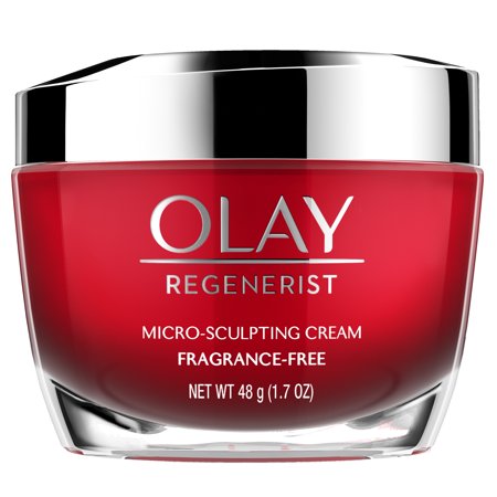 Olay Regenerist Micro-Sculpting Cream Face Moisturizer, Fragrance-Free 1.7 (Best Moisturizer For Face Recommended By Dermatologist)