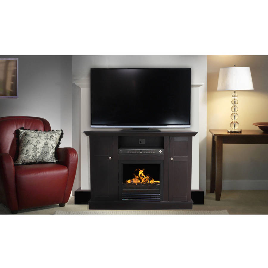 Décor Flame Kingsley 42'' Media Fireplace, for TVs up to 50'', Dark Chocolate