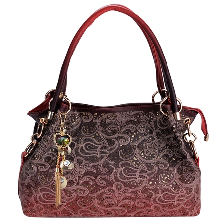 Handbags for Women, Faux Leather Purse Ladies Handbag Vintage Designer Handbags Shoulder Bag Hollow Out Design with Fine Pendant Fashion Tote (Best Fake Designer Bags)