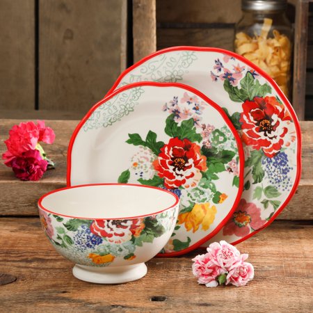 The Pioneer Woman 12-Piece Decorated Dinnerware Set, Walmart Exclusive