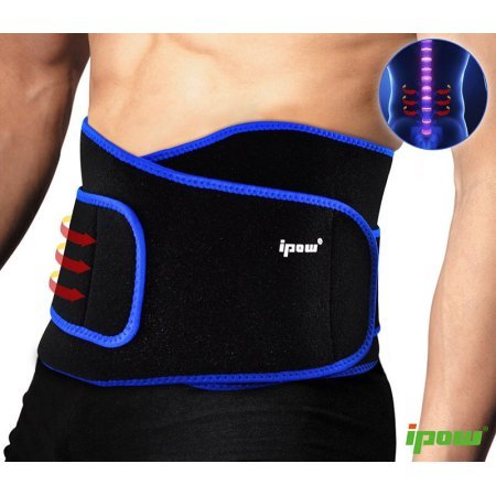 IPOW Premium Back Brace Lower Back Pain Relief Elastic Exercise Belt Gym Sport Running Strap Support Waist Trimmer Belt for Women Men Weight Lifting, ACL, Orthopedic, Herniated Therapy,