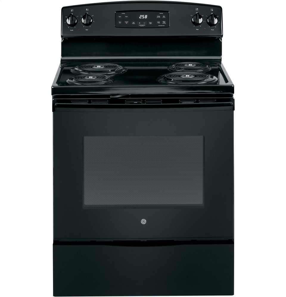 GE Appliances JB258DMBB, Coil Top, Black