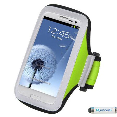 - Premium Sport Armband Case for Alcatel One Touch Evolve 2, 4037T (One Touch Evolve II), 7030Y (One Touch), 988B (One Touch Shockwave), ADR3045US (One Touch Shockwave), OneTouch Idol Mini (Green) + Mi