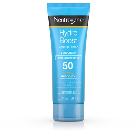 Neutrogena Hydro Boost Gel Moisturizing Sunscreen Lotion, SPF 50, 3 fl. (Best Sunscreen For Scalp)