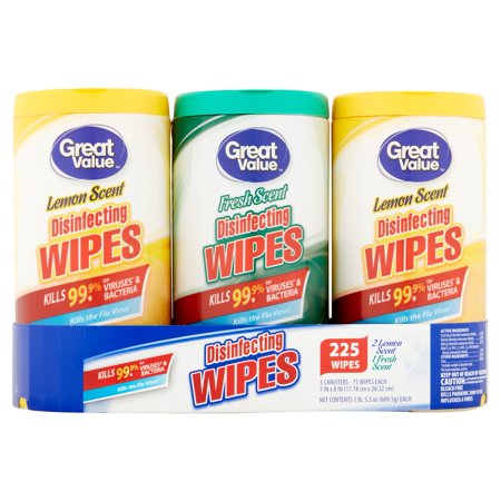 wipes value disinfecting scent fresh lemon walmart