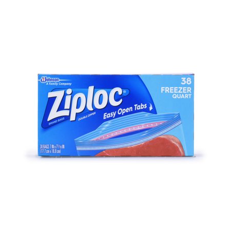 Ziploc Pinch & Seal Freezer Bags, Quart, 38 Count - Walmart.com