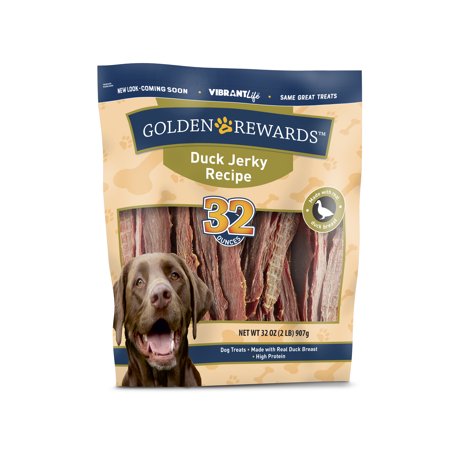 Golden Rewards Jerky Recipe Dog Treats, Duck, 32 (Best Venison Jerky Recipe)