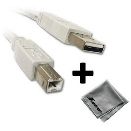 Epson Stylus Photo R1900 Printer Compatible 10ft White USB Cable A to B Plus (Epson R1900 Best Price)