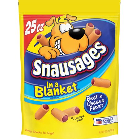 Snausages In a Blanket Beef & Cheese Flavored Dog Snack,