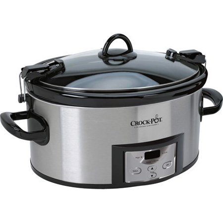 Crock-Pot 6 Qt. Programmable Cook & Carry Slow Cooker with Digital Timer, Stainless