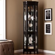 Corner Curio Cabinets Southern Enterprises Es Curio Black