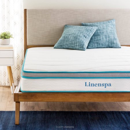 Linenspa Spring and Memory Foam Hybrid Mattress, 8”, Multiple (Best Deal On King Mattress Set)