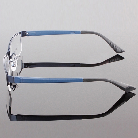 MUXUAN Clear Lens Eye Glasses Frame Mens Durable Eyewear Metal Frame (Best Eyeglasses For Close Set Eyes)