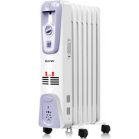 1500W Electric Oil Filled Radiator Space Heater Thermostat