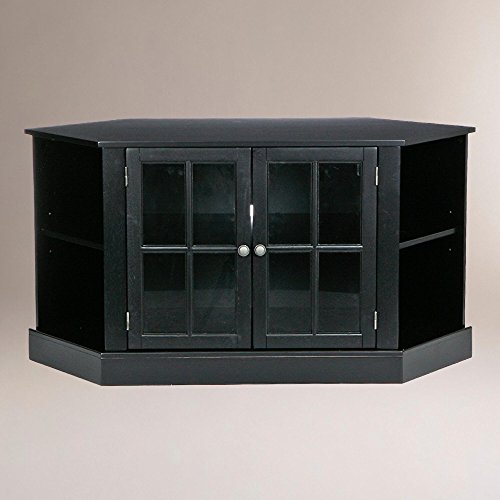 Davenport Black Corner Media Stand, for TVs up to 42''