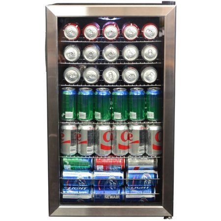 New Air 126-Can Stainless Steel Freestanding Beverage