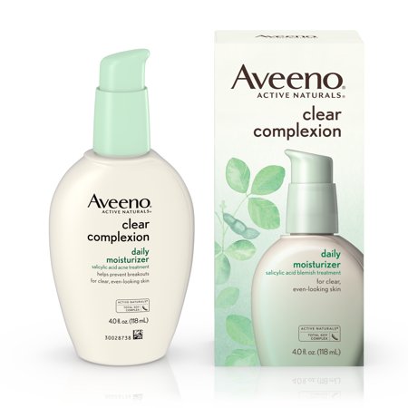 Aveeno Clear Complexion Acne-Fighting Face Moisturizer with Soy, 4 oz ...