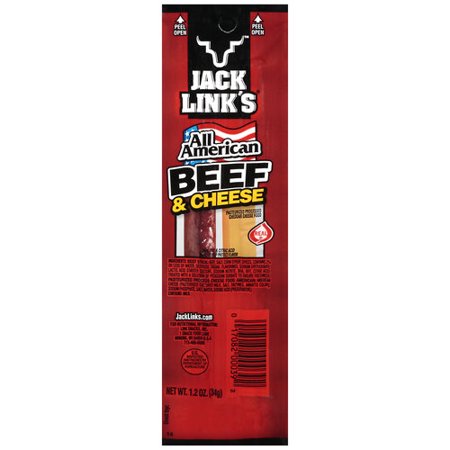 Jack Link's Snack Sticks, Protein Snack, All American Beef & Cheese, 1 ...