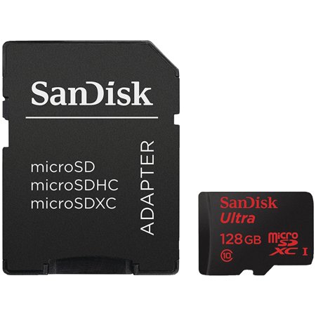 Sandisk 128 GB Ultra Microsdxc Memory Card with (Best Memory Card For J7)