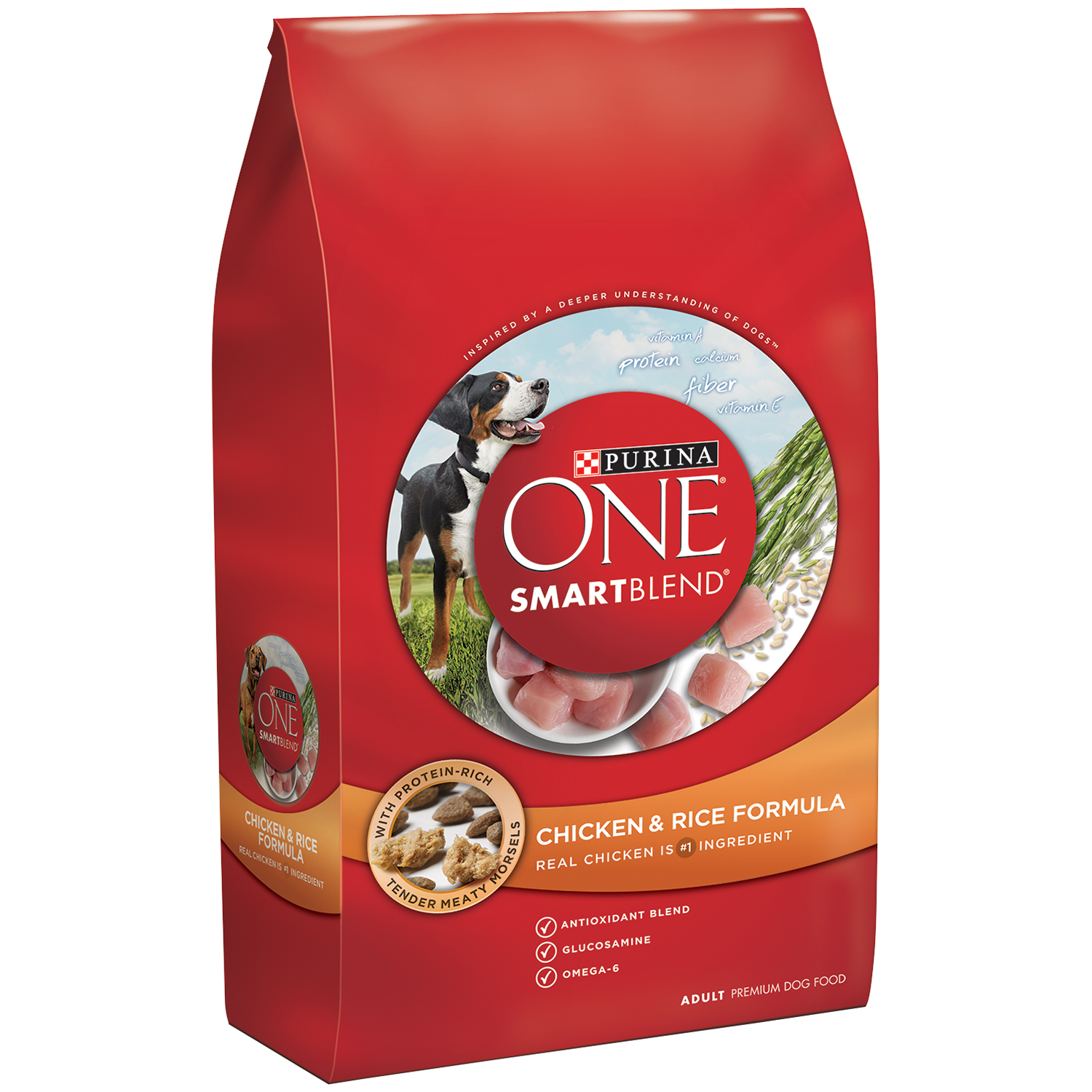 Purina ONE SmartBlend Chicken and Rice Formula Adult Premium Dog Food 31.1 lb. Bag