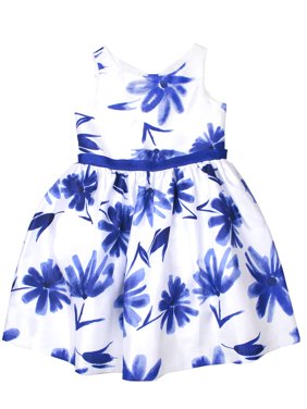 Bow Back Floral Shantung Easter Dress (Little Girls, Big Girls & Big Girls Plus)