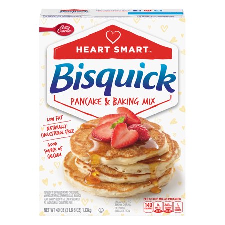 (2 pack) Betty Crocker Bisquick Heart Smart Pancake and Baking Mix, 40 (Best Pancake Batter Mix)