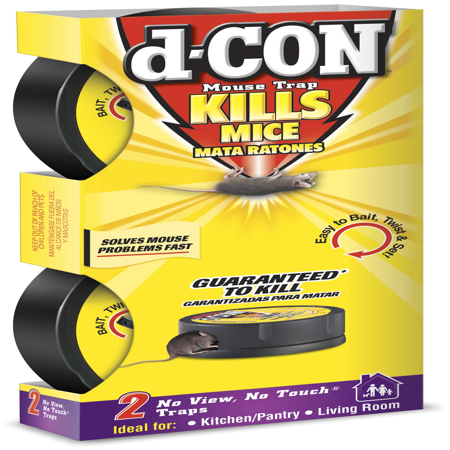 d-CON No View, No Touch Covered Mouse Trap, 4 (Best Bait For Mouse And Rat Traps)