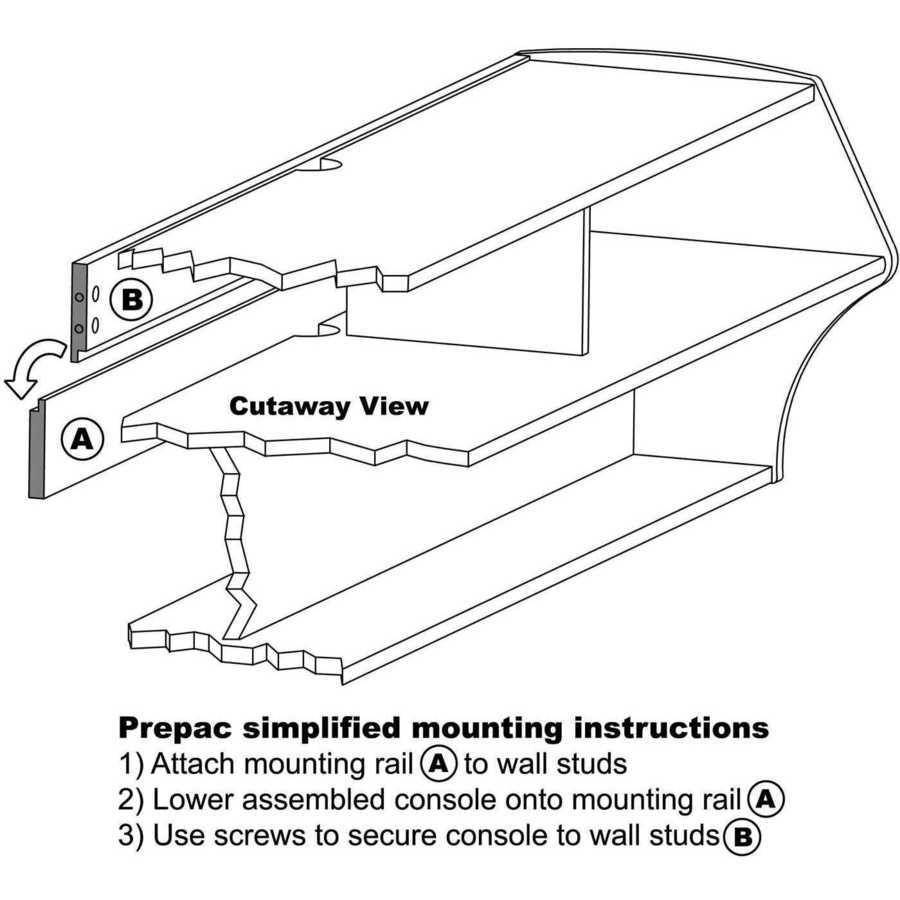 Prepac Altus Wall Mounted A/V TV Stand, Multiple Finishes