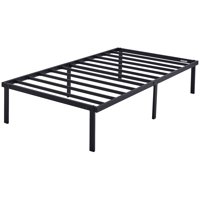 Mainstays 14" Heavy Duty Slat Bed Frame, Black Steel